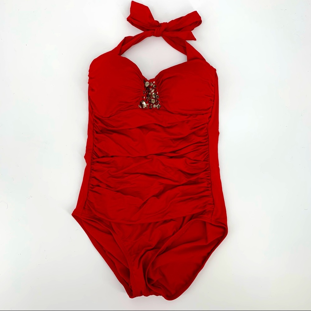 Jantzen Red One Piece Swimsuit